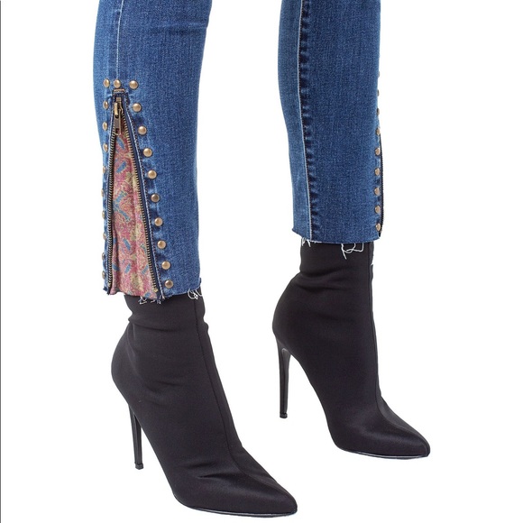 🆕 LVPL Liverpool Kayden Studded Zip Gusset Jean - Picture 12 of 13